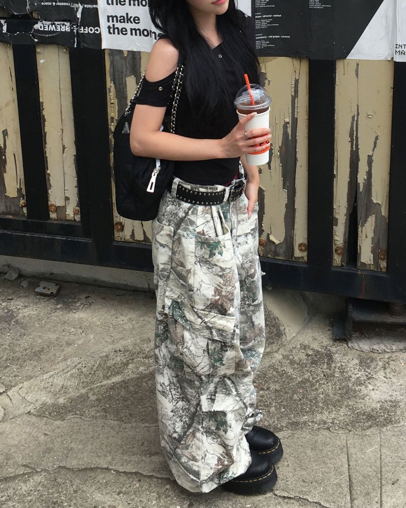 Tree camo button pants