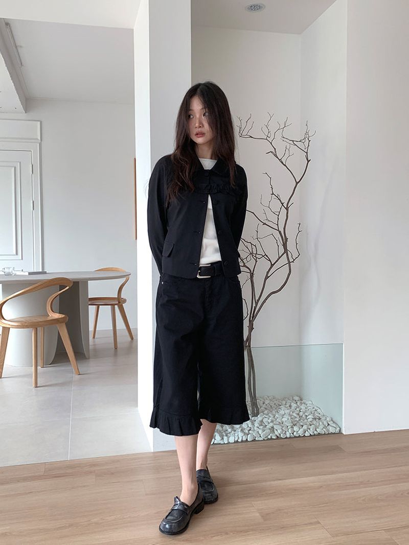 ROUND COLLAR FRILL JACKET (2C)