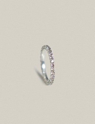 Sun Glitter Eternity Ring 2mm - Cognac