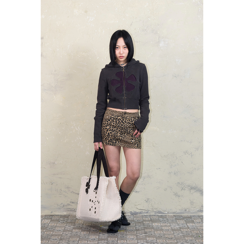 FLOWER TWEED BAG