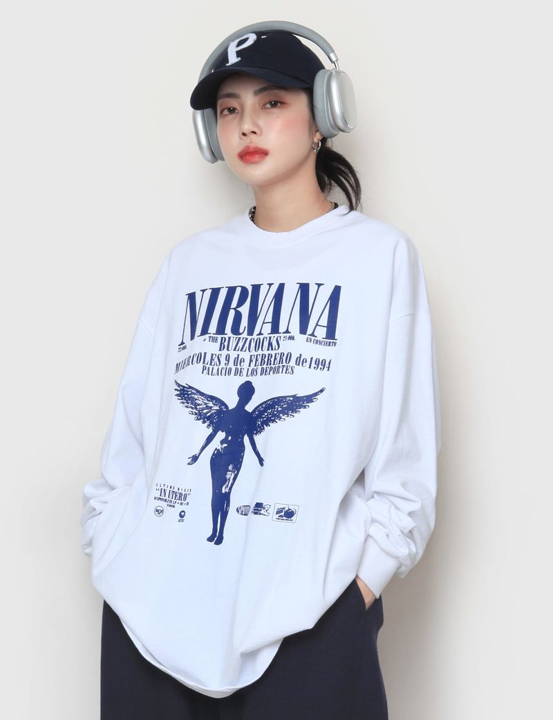 nutellike(ヌテールライク)の「Nirvana Angel Long Over Sleeve T(Tops)」