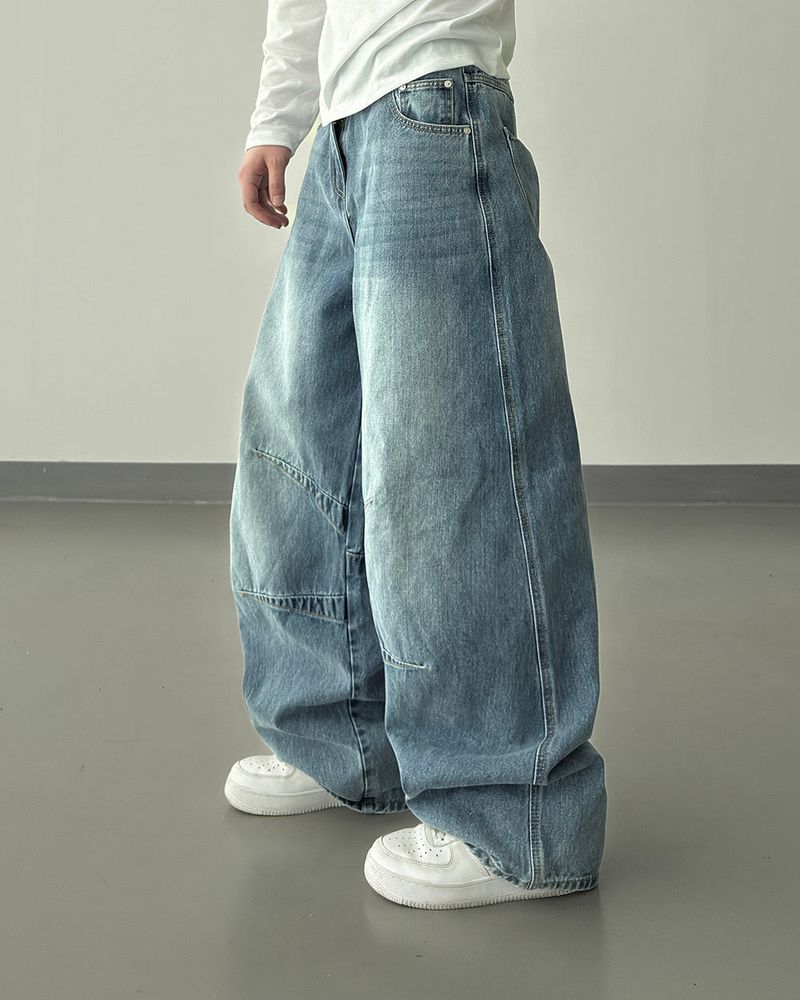 Nova Curved Panel Denim Pants