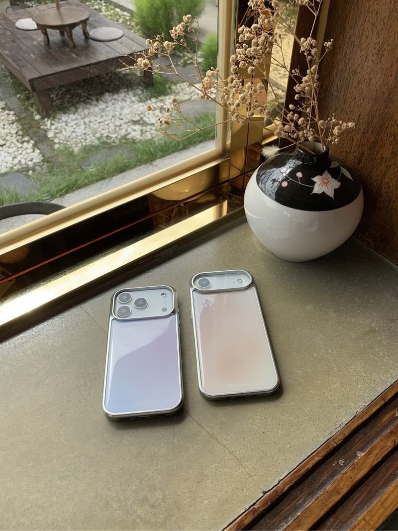 [MADE]サンセット シルバーエポキシバンパー iPhoneケース