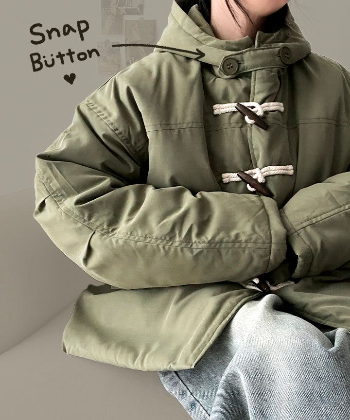 VT Over Tteokbokki Hooded Padded Bomber Jacket/LONG