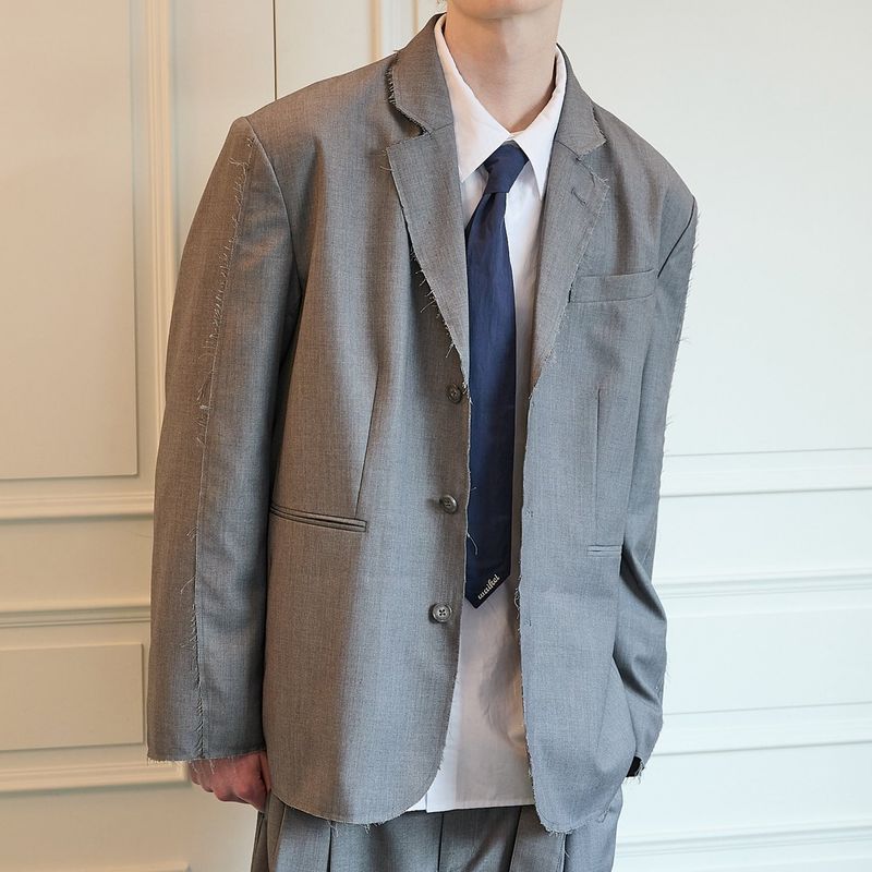 Cut-out overfit blazer