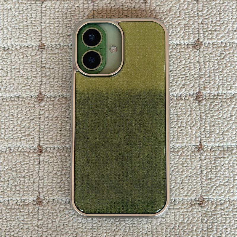 TWO - TONE MOHAIR EPOXY CASE - GREEN