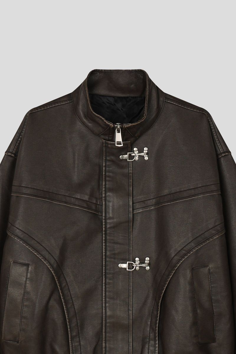 Hook Washed Leather Jacket