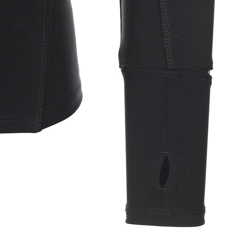 SLIT LONG SLEEVE HOODIE [BLACK]