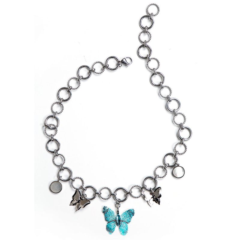 blackpurple（ブラックパープル）の「5P Blue Butterfly Necklace（Accessories）」