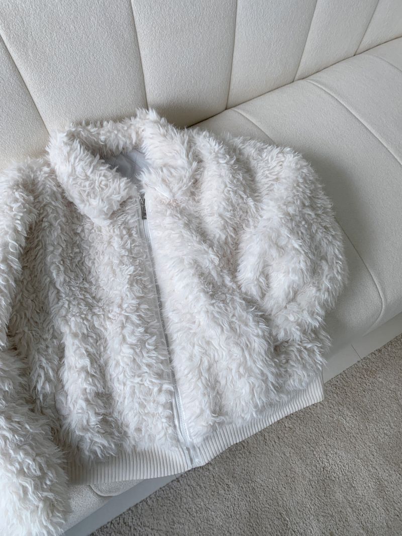 Luv Snowy Collar Fur Zip-Up Jacket