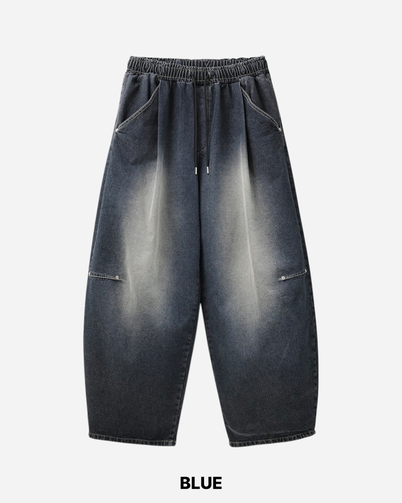 Dot Brush Denim Pants