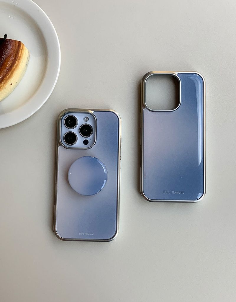 [MADE]ヘイズ シルバー エポキシ バンパー iPhoneケース