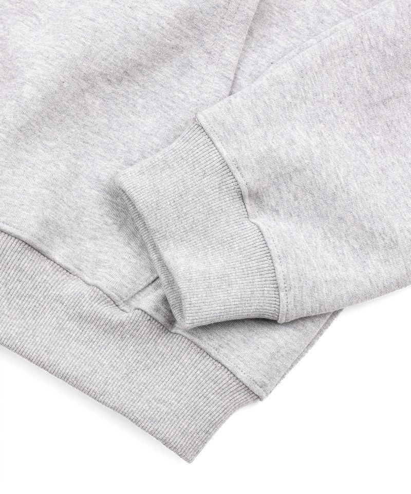 Needle Work Hoodie Zip-Up - Gray