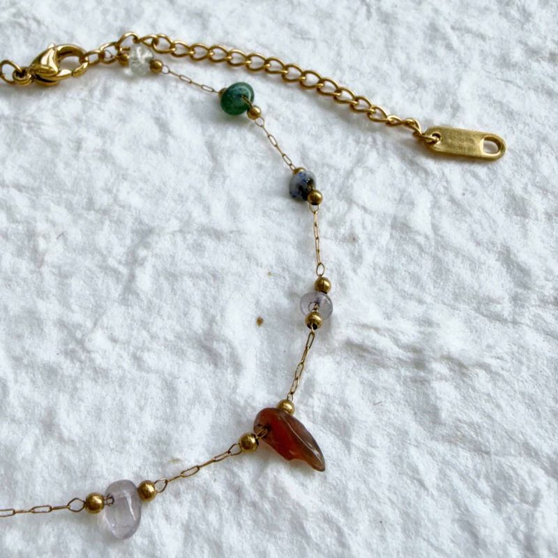 Raw Stone Chain Bracelet