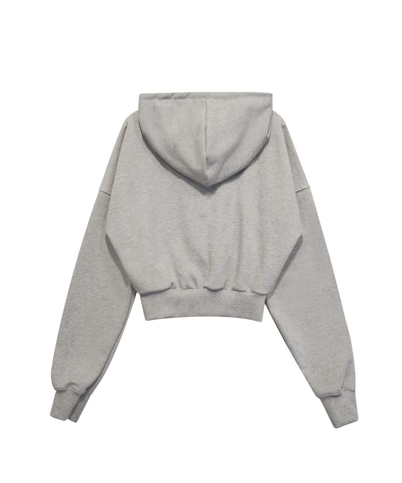 CONTRAST PATCH ZIP-UP GREY