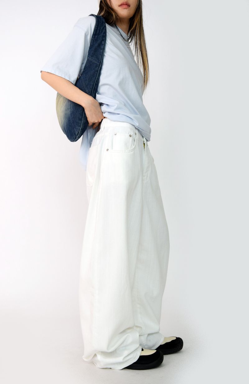white natural pants