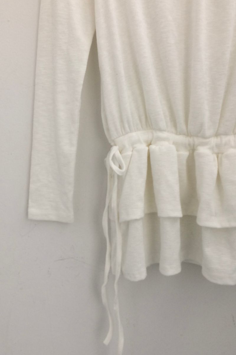 side strap frill dress