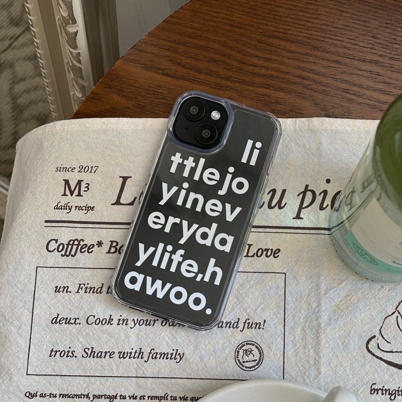 lettering jelly hard case (white)