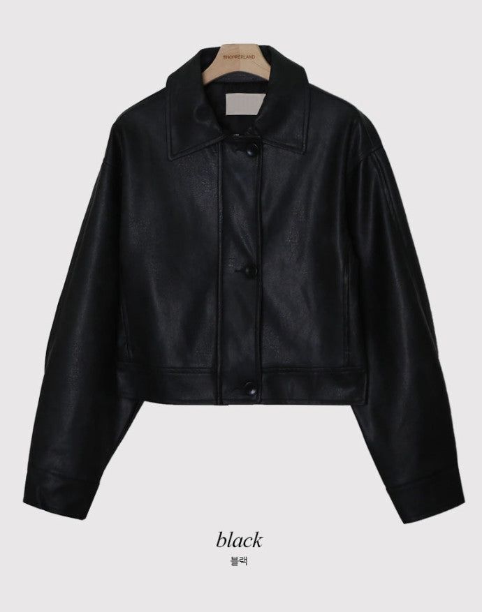 IF Spring Leather Jacket (3color)