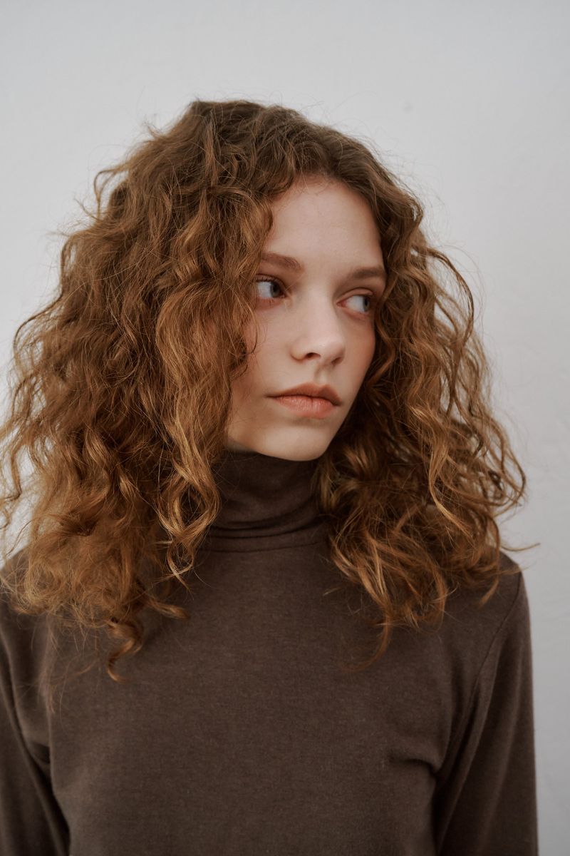 Basic turtle neck T-shirts (Pink)