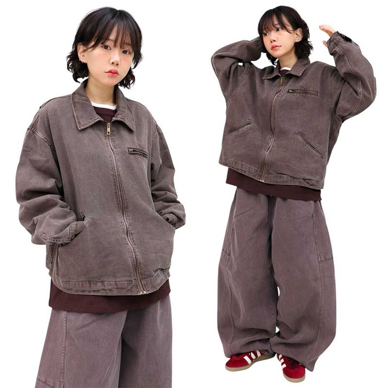 Oversized Pigment Work Jacket