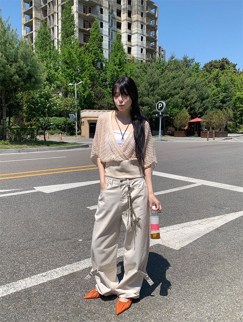 LEG BIJO COTTON WIDE PANTS (2C)