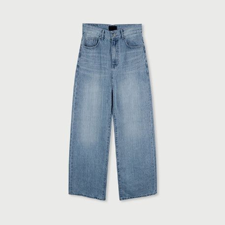Sky Washed Wide Denim