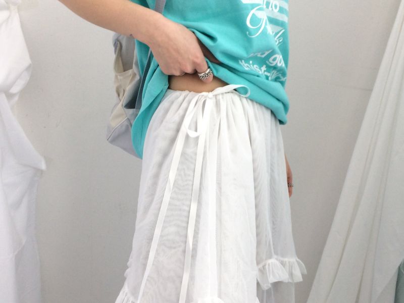 エアリー シフォン レイヤード スカート
