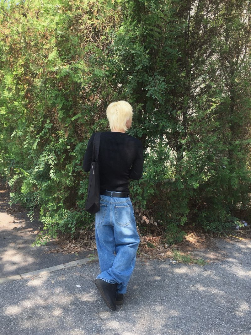 スノー ウォッシュド ワイド デニムパンツ 4C