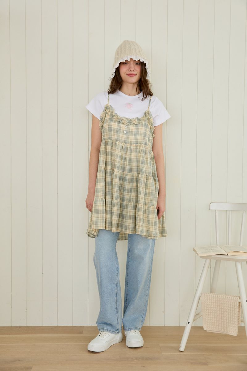 FRILL DAY CHECK DRESS