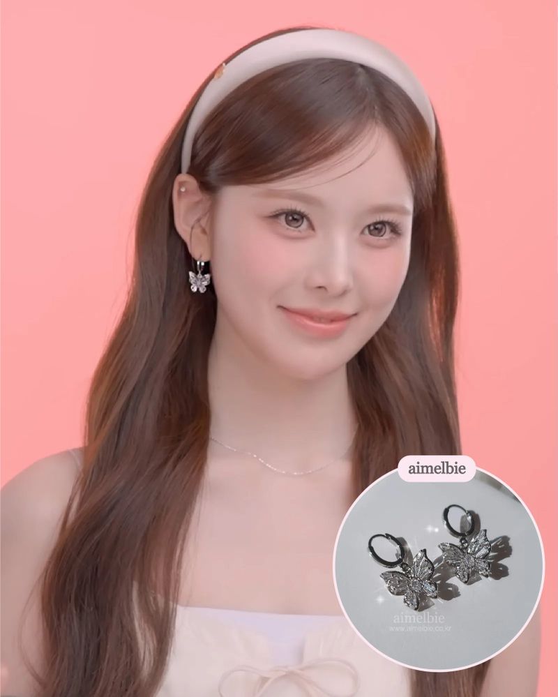[Aespa Karina Piercing] Butterfly Fairy Huggies Piercing