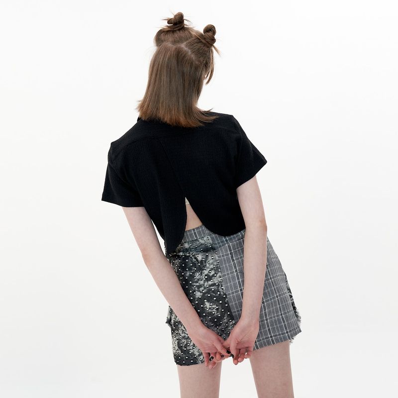 Frill Skirt [Tie-dye check]