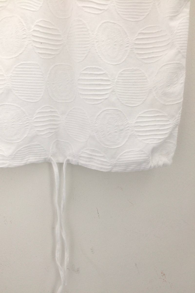 embossed shirring strap t