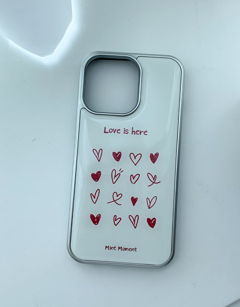 [MADE]LOVE シルバーエポキシバンパー iPhoneケース