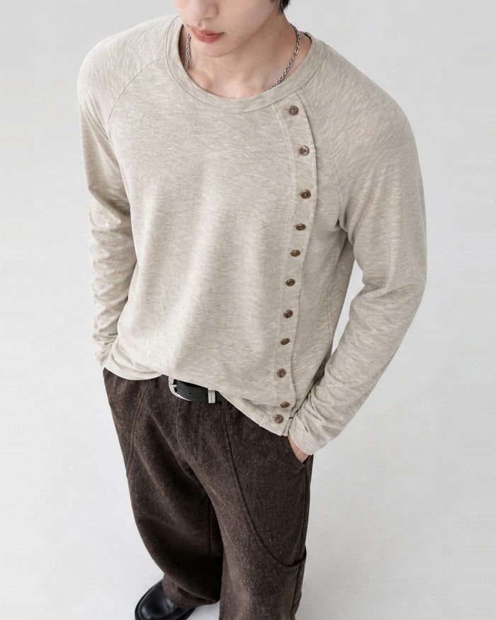 (UNISEX) Full Button Long Sleeve