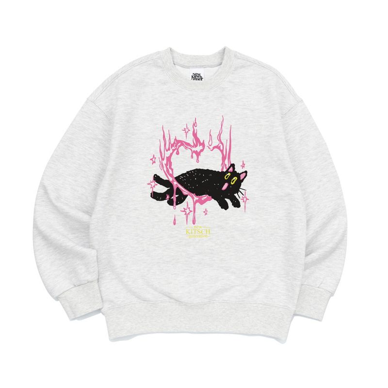 CIRCUS HEART SWEATSHIRTS-LIGHT MELANGE