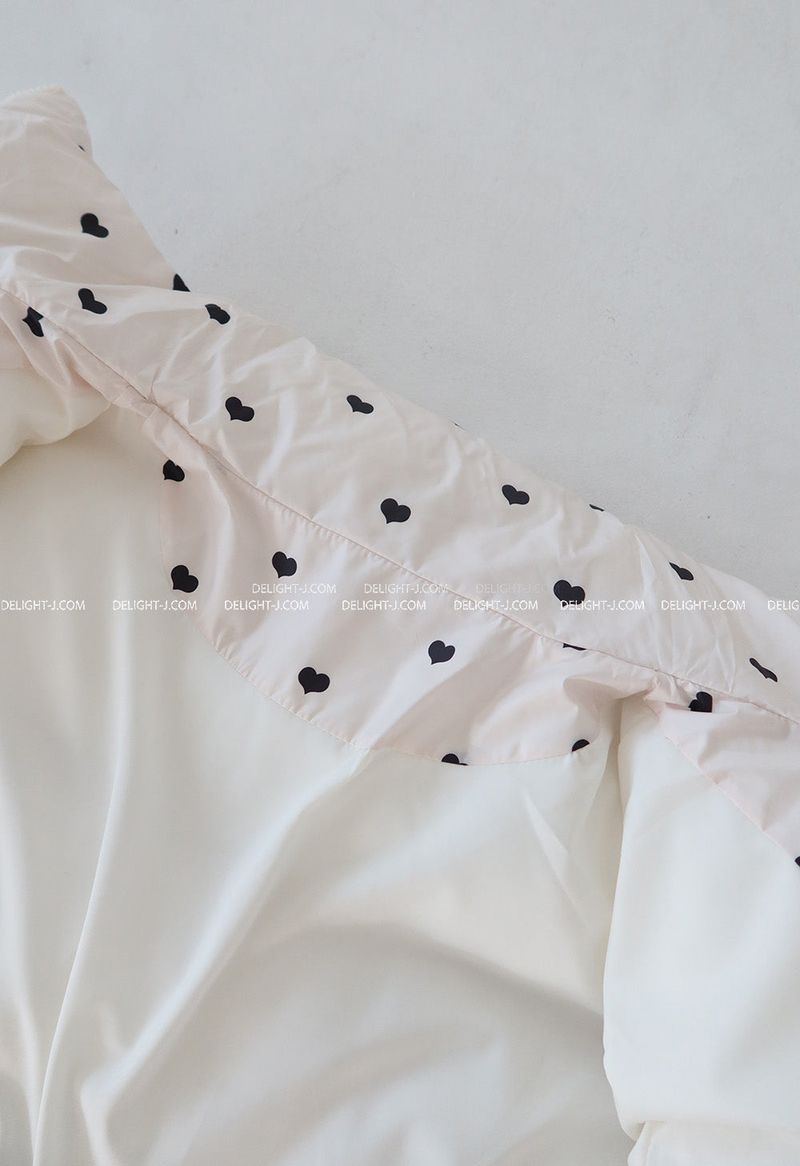 Heart crop short padded coat