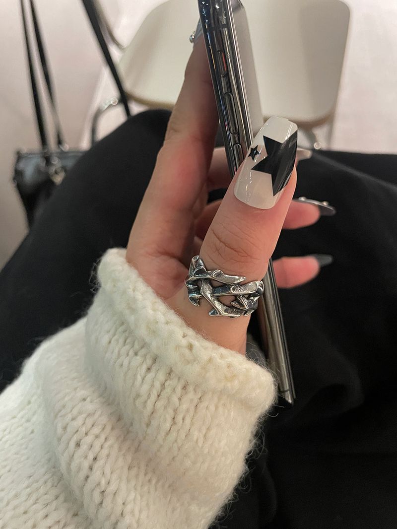 Surgical)Metallic Real Tree Bold Ring