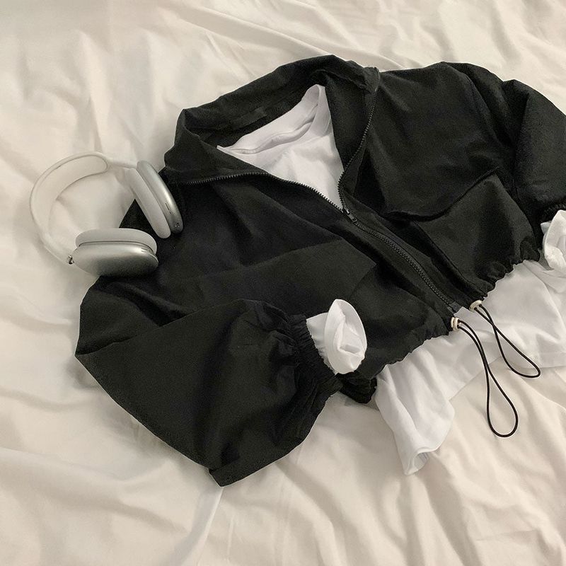 [5color] Sporty String Pocket Windbreaker Jumper