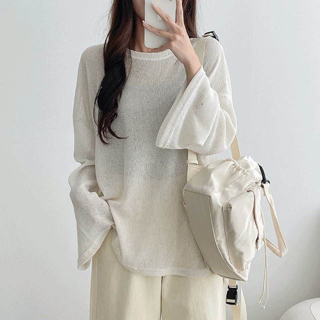 hijjoo（ハイチュー）の「Milk Knit Long Sleeve Tee（Tops）」