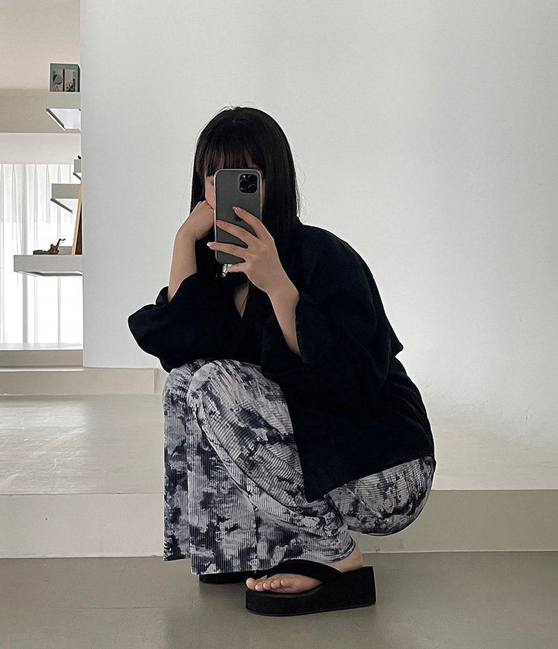[Made] Printed Pleats Pants (2 colors)
