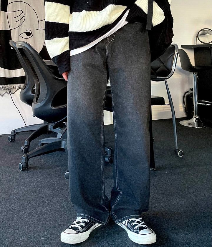 NEVERDOWHY（ネバードゥワイ）の「BALCAN WIDE BLACK DENIM PANTS(ONE COLOR)（Pants）」