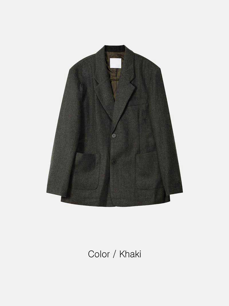 ASCLO Classical Herringbone Wool Jacket (3color)
