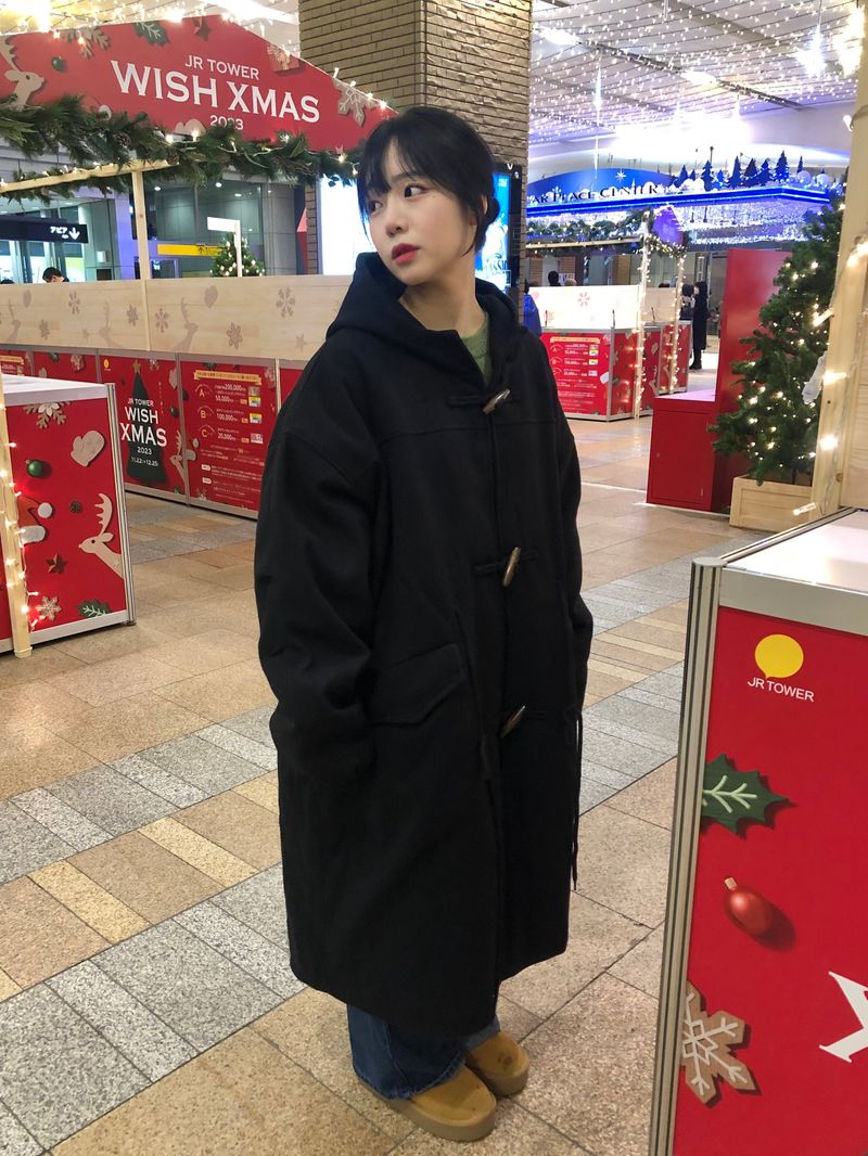(quilted beam)Miyuki long hood duffle coat