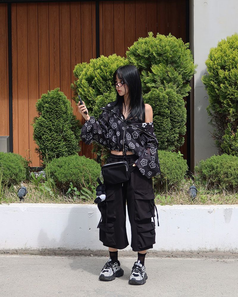 [UNISEX] バミューダカーゴワイドパンツ