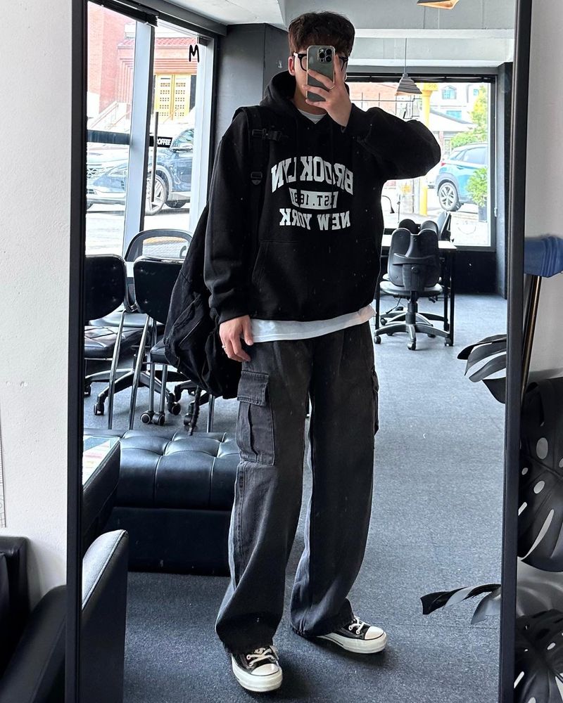 nesty cargo twotuck denim pants
