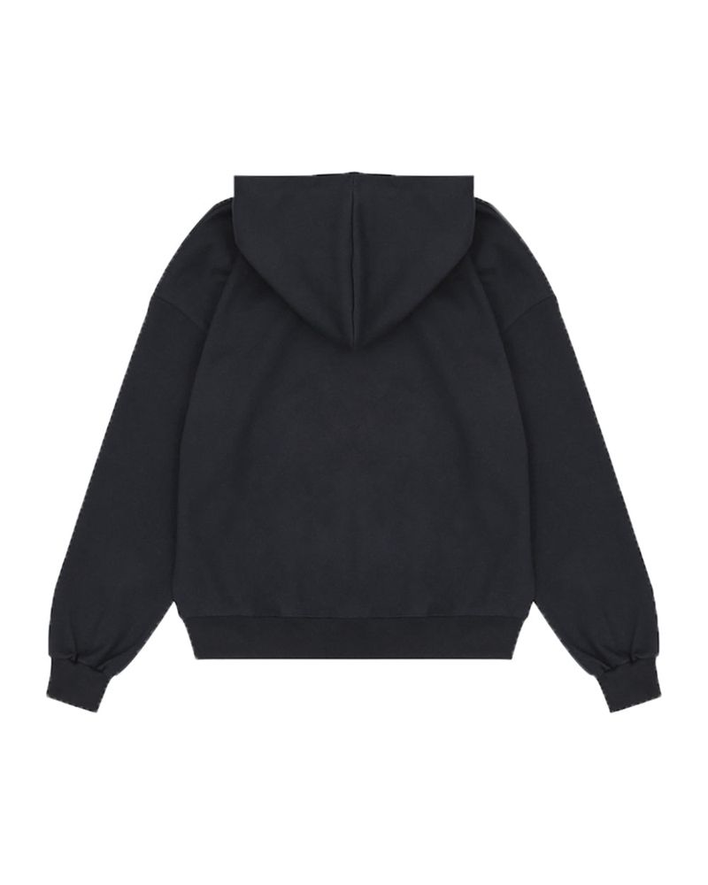 Clean Two-way Crop Hood Zip-up