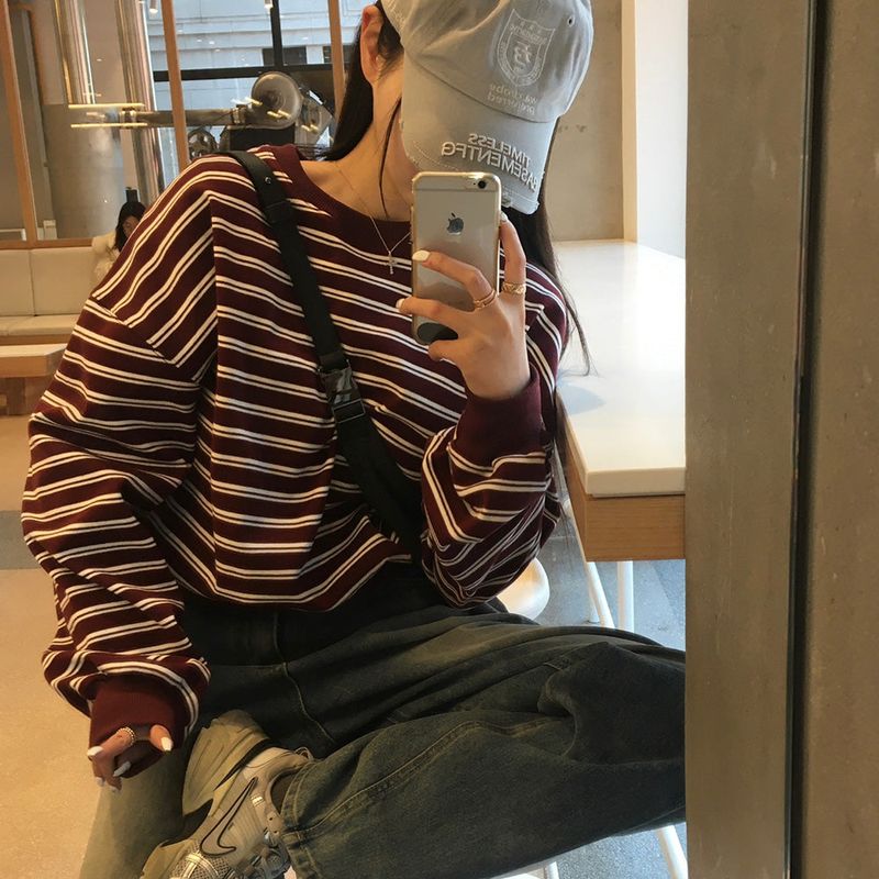 [Bellide made] HATE, STRIPE ROUND TRAINER