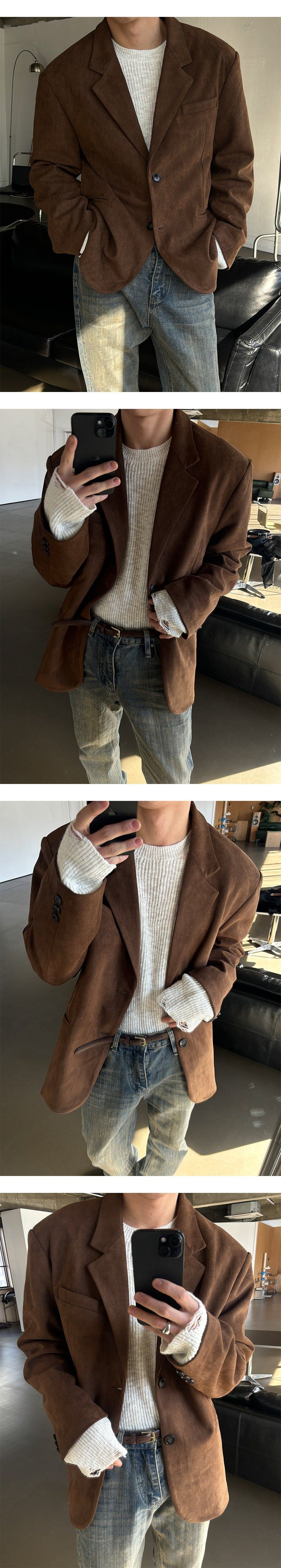 [S/S] Suede 2button blazer(2color)