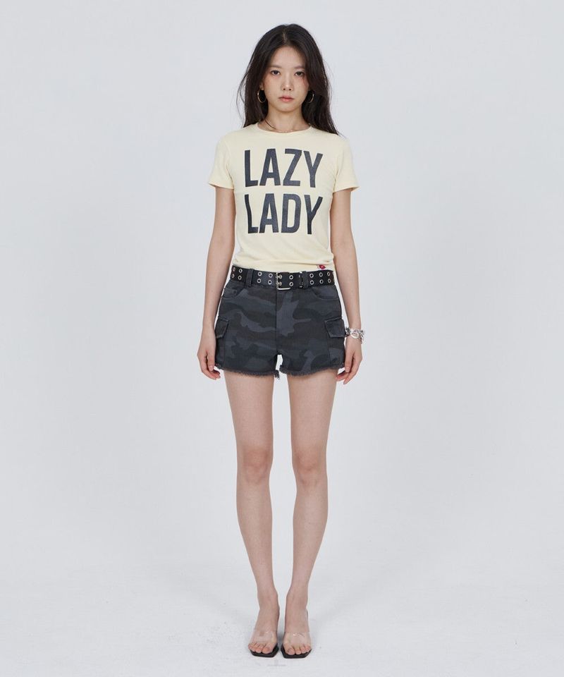 CONY LAZY LADY TEE / LIGHT YELLOW